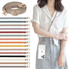 スマホ スマホ スマホ ストラップ ストラップ 携帯ショルダー ストラップ 約70cm～約135cm長さ調節可能 首掛け ストラップ 肩紐 携帯 スマホ首掛けストラップ 革 ショルダーストラップ iphone スマホストラップ ストラップ [Mavanda]