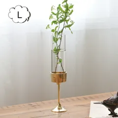 花瓶 一輪挿し ブラスキャンドルスタンドフラワーベース Lサイズ クレエ Creer 壁掛け 壁 一輪挿し アンティーク風 花瓶 フラワーベース/木/花/フラワー/シンプル/おしゃれ 置物/北欧/花器/インテリア雑貨/インテリア