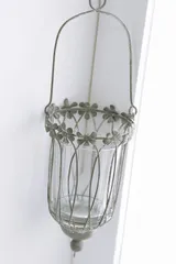 花瓶 アンティーク風 ワイヤー ハンギングベース  【 コベントガーデン COVENT GARDEN 】フラワーポット 花 鉢 観葉植物 ガーデン雑貨 ナチュラルガーデン VD-43