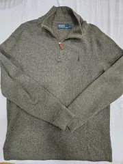 ポロラルフローレン ハーフジップ グレー ラージ