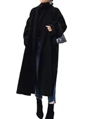 JudyRose チェスターコート ロングコート レディース コート ロング 大きいサイズ サイドスリット ベルト付き 秋冬 暖かい