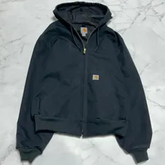 カーハート　carhartt USA製　アメリカ製　ブラック　黒　黒色　裏地メッシュ　アクティブジャケット　ジップアップ　フーデッド　ブルゾン　アウター J131-BLK　メンズ　 Lサイズ