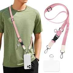 【数量限定】2cm 幅 長さ調整可能スマートフォン 150cm スマホ 長い スマホストラップ 落下防止 スマホストラップ 紛失防止 全機種対応 1本+タグパッチ1枚入り 軽量 ストラップ ショルダーストラップ 斜めがけ首掛け肩掛け バッグ用 スマホショルダー