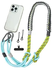 【数量限定】iPhone 対応 スマホ ショルダーストラップ バッグストラップ 肩掛け 携帯ストラップ 極太 130cm 編み込み ショルダー カメラ ネックストラップ スマホストラップ 首掛け 分割可能 アウトドア [Oumino] おしゃれ 全機種対応