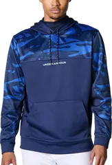 アンダーアーマー UNDER ARMOUR 野球・ソフトボール UA ARMOUR FLEECE HOODIE メンズ パーカー フーディ 長袖 軽量 撥水 通気性 プルオーバー トレーニング 運動 練習  6007970 410 MIDNIGHTNAVY