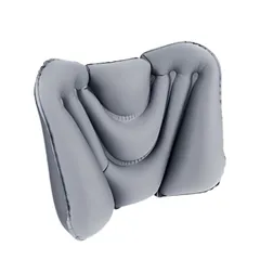 best-will ポケット腰クッション 旅行 便利グッズ 飛行機 快適グッズ 腰枕 ライトグレー 腰痛対策 軽量 携帯用