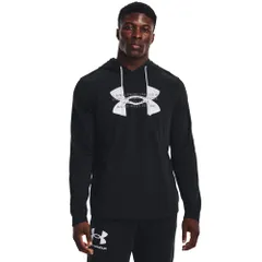 [アンダーアーマー] UA RIVAL TERRY LOGO HOODIE [Black / Pitch Gray / Onyx White] [XL]