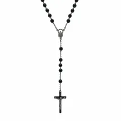 DOLCE&GABBANA ドルチェ＆ガッバーナ ネックレス ロザリオ 十字架 クロス ドルガバ シルバー