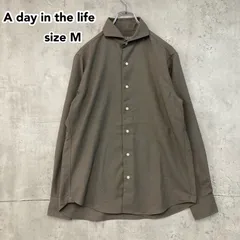 A day in the life アデイインザライフ ユナイテッドアローズ カッタウェイ シャツ M チャコールグレー 長袖 ホリゾンタルカラー UNITED ARROWS メンズ トップス 無地 6111-699-0559 ★ ◇■