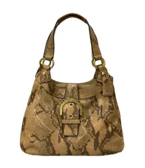 美品 コーチ トートバッグ ショルダーバッグ 肩掛け パイソン柄 F17419 レディース COACH