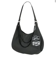 カシコ ボールチェーン ショルダートートバッグ チャコール