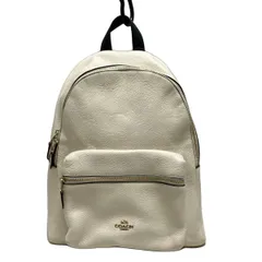 COACH(コーチ) リュックサック チャーリー ぺブルレザー バックパック F38288 白 レザー