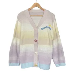 美品 24SS SNIDEL HOME スナイデルホーム ケアベア グラデニットカーディガン SHNT241028 Free レインボー レディース 古着 中古 USED