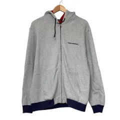 良品 POLO SPORT ポロスポーツ ラルフローレン ロゴ刺繡 裏起毛 ジップアップ スウェットパーカー フーディー M グレー メンズ 古着 中古 USED