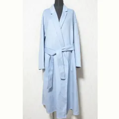 未使用 PLST プラステ ウールブレンド リバーコート サイズL ブルー レディース 古着 中古 USED