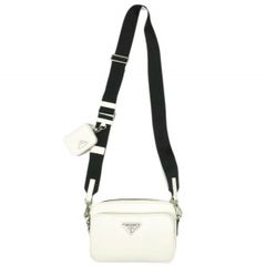 PRADA ロゴ スエード ショルダーバッグ 2VH188 - メルカリ