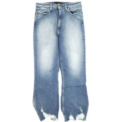 3×1 スリーバイワン 23SS イタリア製 EMPIRE CROP FLARE denim ダメージ加工ストレッチデニムパンツ 23030587002510 29 Indigo AP STUDIO ジップフライ ジーンズ ボトムス g23580のサムネイル