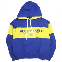 POLO RALPH LAUREN ポロ・ラルフローレン Polo Sport Hoodie ポロスポーツ 裏起毛 スウェットプルオーバーパーカー 211765671001 S Blue/Yellow トップス g23845