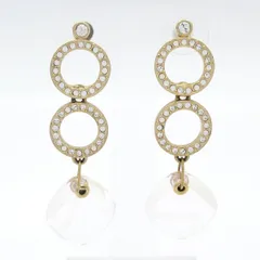 SWAROVSKI(スワロフスキー) ピアス - クリア×ゴールド ラインストーン