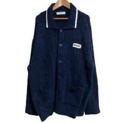 美品 24AW GELATO PIQUE HOMME ジェラートピケ オム ベビモコカーディガン サイズL ネイビー メンズ 古着 中古 USED