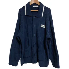美品 24AW GELATO PIQUE HOMME ジェラートピケ オム ベビモコカーディガンサイズM ネイビー メンズ 古着 中古 USED