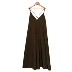 美品 22AW Spick＆Span スピックアンドスパン ウールライクツイルキャミソールドレス ロングワンピース サイズ38 ブラウン レディース 古着 中古 USED