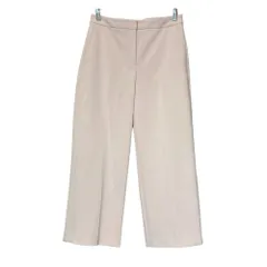 良品 theory luxe セオリーリュクス ストレッチ ワイドパンツ スラックス サイズ42 ピンク レディース 古着 中古 USED