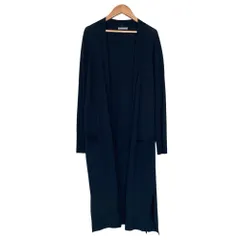 良品 theory luxe セオリーリュクス ロング ニットカーディガン サイズ38 ネイビー レディース 古着 中古 USED