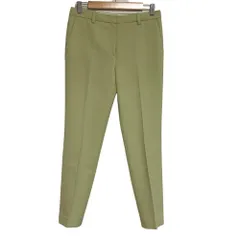 美品 22SS Theory セオリー スラックスパンツ サイズ2 グリーン レディース 古着 中古 USED