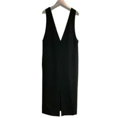 美品 Beauty&youth ユナイテッドアローズ ダブルクロス ミドルジャンパースカート ワンピース M ブラック レディース 古着 中古 USED