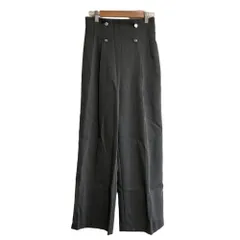 良品 24AW JILL by JILL STUART ジルバイジルスチュアート エンブレムボタン ワイド タックパンツ S チャコールグレー レディース 古着 中古 USED