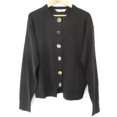 美品 24AW TORRAZZO DONNA トラッゾドンナ ビジュー ニットカーディガン Fサイズ ブラック レディース 古着 中古 USED