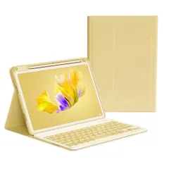 【在庫処分】iPad 10世代 10.9インチ iPad カラーキーボード ケース 2022 上側ApplePencil収納 アイパッド 11インチ 第10世代 マグネット分離式 11世代（A16）キーボードケース 配色 ビジネス 2025 学生 可愛い黄色