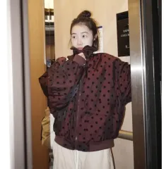 9hope ドット ダウン アウター (バーガンディ