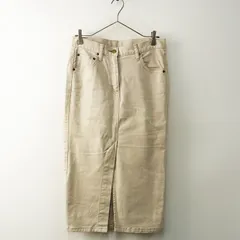 ドゥーズィエムクラス  Deuxieme Classe コットン 製品染めタイトスカート 36 ライトベージュ┃【2400014780413】のサムネイル