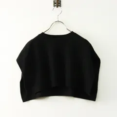 ミズイロインド mizuiro ind ウールクルーネックニットケープ＼ブラック ベスト ポンチョ プルオーバー【2400014749519】