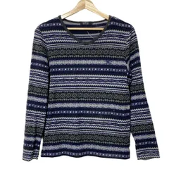 Burberry Black Label(バーバリーブラックレーベル) 長袖セーター サイズ2 M メンズ - 黒×ダークグレー×マルチ クルーネック/ボーダー