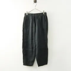 2021SS エヴァムエヴァ evam eva リネン クロップド テーパードパンツ 1｜チャコールグレー ボトムス【2400014782417】