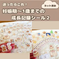【マタニティ＆ベビー】成長記録シール /妊娠中〜 1歳までを丸ごとカバー　迷ったらこれ　ハンドメイド