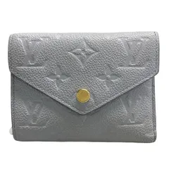 LOUIS VUITTON(ルイヴィトン) 3つ折り財布 モノグラム・アンプラント ポルトフォイユヴィクトリーヌ M83271 ブルー レザー、牛革