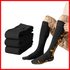 ロングソックス 厚手 秋冬用 耐久性 通気性 綿 吸汗 消臭 メンズ 伸縮 滑り止め 通勤 靴下 通学 抗菌防臭 [Haomaomao] 吸湿速乾 脱げ防止