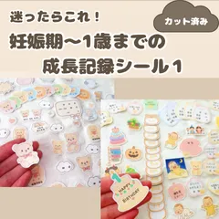 【マタニティ＆ベビー】成長記録シール｜妊娠中〜1歳まで対応　迷ったらこれ　ハンドメイド