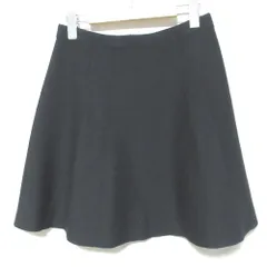 美品 22AW Theory セオリー EMPIRE WOOL MINI SKIRT エンパイアウール ミニスカート サイズS ブラック レディース 古着 中古 USED