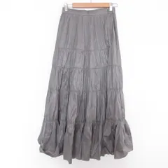 美品 23AW FRAY I.D フレイアイディー 割線ギャザーティアードスカート FWFS234085 サイズ1 カーキ レディース 古着 中古 USED