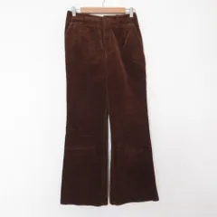 美品 UNION LAUNCH ユニオンランチ セミフレア コーデュロイパンツ S ブラウン レディース 古着 中古 USED