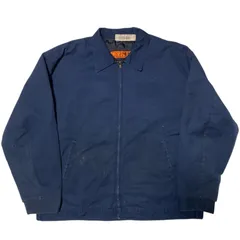 ワークジャケット ワークウェア 作業着 CHM レッドキャップ ブルゾン ジップアップ スイングトップ ネイビー 無地 2XL オーバーサイズ 紺 アウター レディース ユニセックス メンズ 古着 長袖