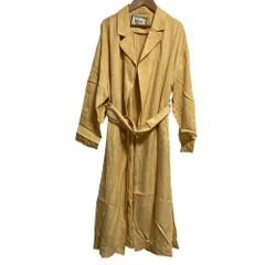 美品 ROPE' ロペ とろみトレンチコート サイズ36 イエロー レディース 古着 中古 USED