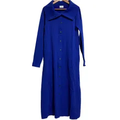 美品 green label relaxing グリーンレーベルリラクシング ユナイテッドアローズ リブニット ワンピース 3626-119-3127 ブルー レディース 古着 中古 USED