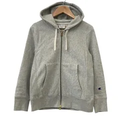美品 Champion チャンピオン リバースウィーブ ジップアップ パーカー M グレー レディース 古着 中古 USED