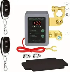 Monica James リモート バッテリー キルスイッチ 切断スイッチ デジタル表示 自動 カットオフ リモコン 操作 12Vー24V 自動切断リレー 漏洩 保護 トラックバッテリー 安全スイッチ 長期駐車 盗難防止 船舶 (グレーxブラック)